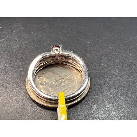 NEW with tag Ember garnet and zircon sterling silver ring size 7 - Picture 9 of 16